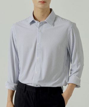 남성 링클프리 프리덤 셔츠 [스트라이프 다크네이비]_CZ5SH100