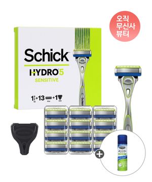 하이드로5 센서티브 날13입+면도기+커버1+센서티브 라임폼 220ml 증정