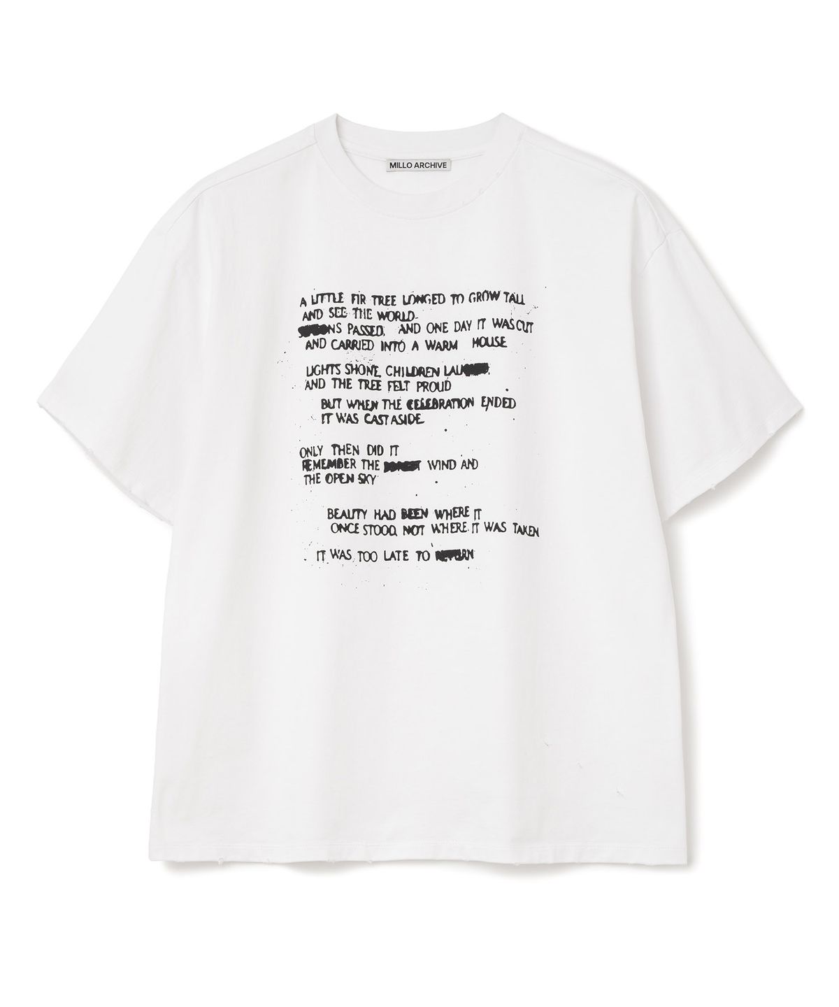 밀로 아카이브(MILLO ARCHIVE) 피르 타이포 티셔츠 [화이트]