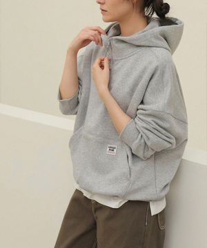 메이크 반집업 후드 맨투맨