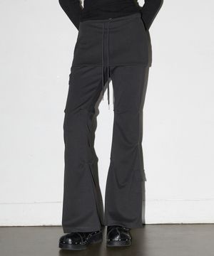 Bootcut Skirt Pants Charcoal