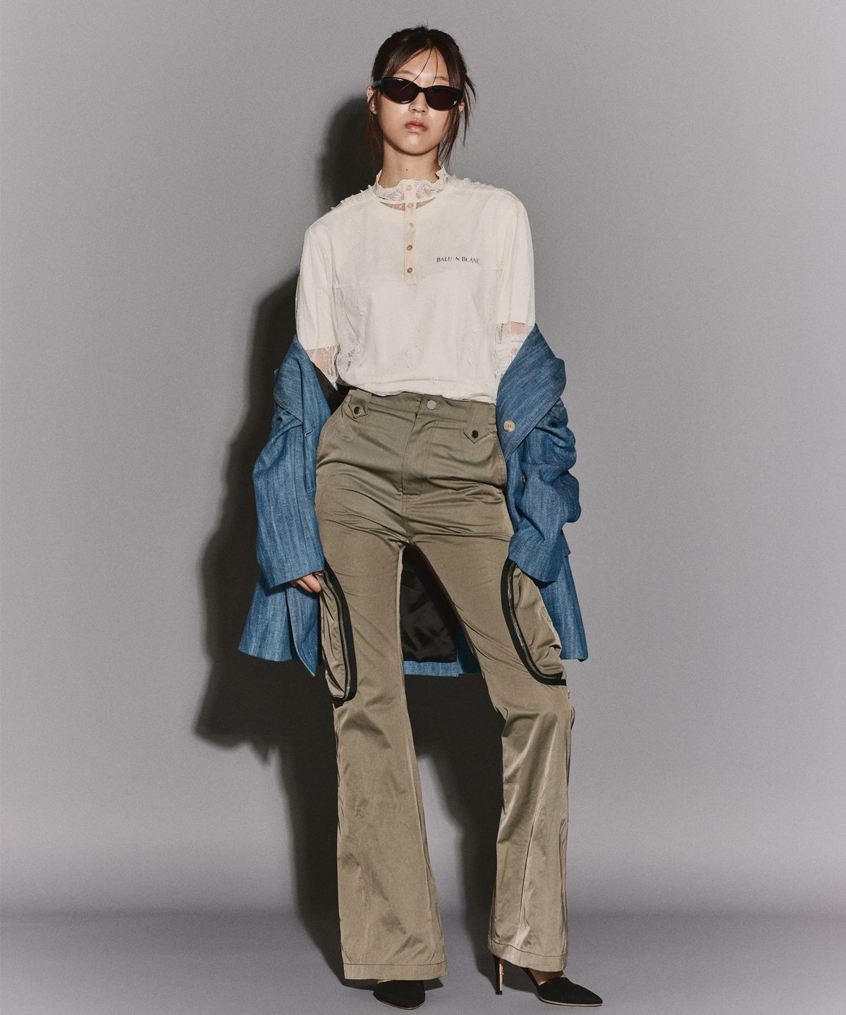 발롱블랑 라이프(BALLONBLANC LIFE) Basic Round Tee - CREAM
