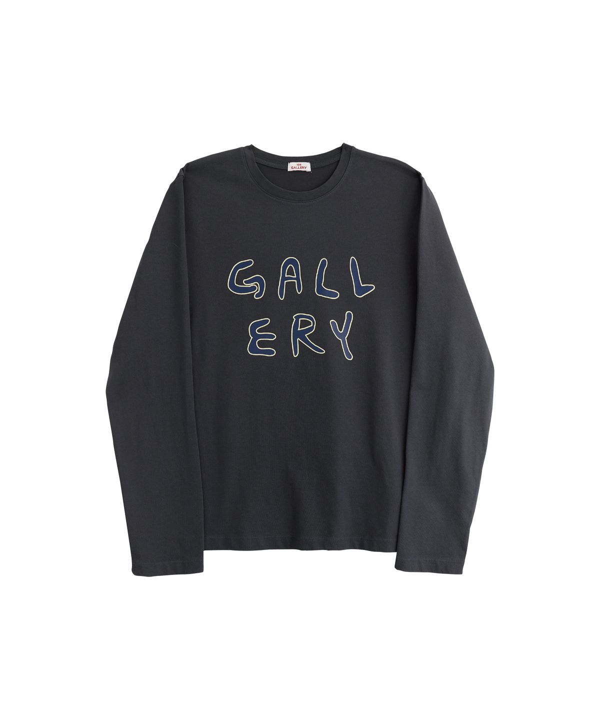 1011갤러리(1011 GALLERY) Gallery Logo Long Sleeve T-Shirts - Charcoal
