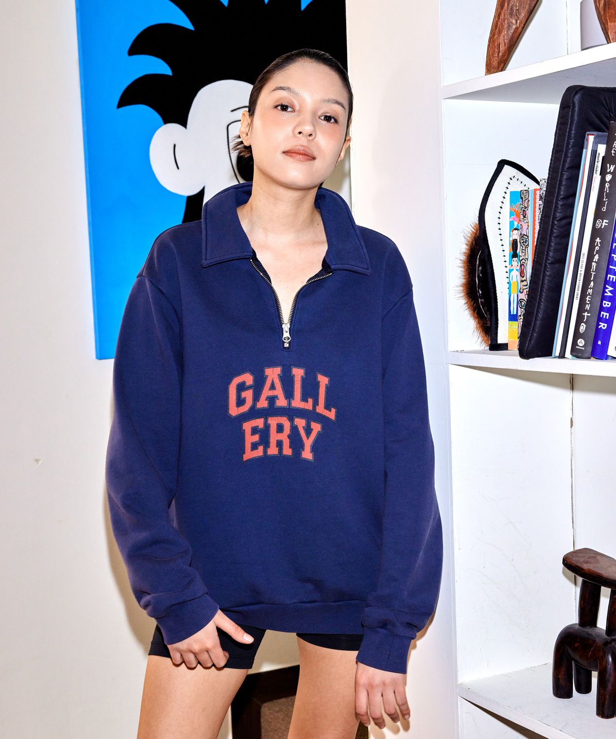 1011갤러리(1011 GALLERY) Classic Gallery Half Zip-Up - Navy