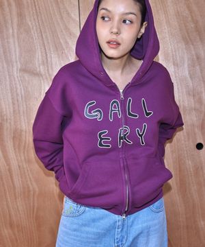 Gallery Logo Hoodie Zip-Up - Purple