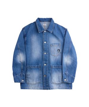 Cotton Chore Jacket - Washed Blue