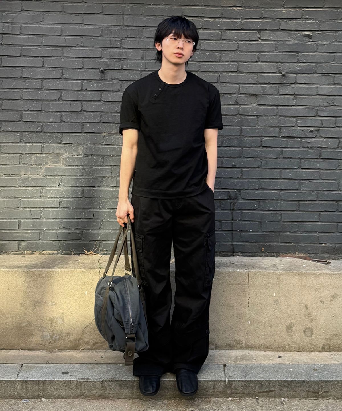미세키서울 맨(MISEKISEOUL MEN) Multi wide cargo pants BLACK