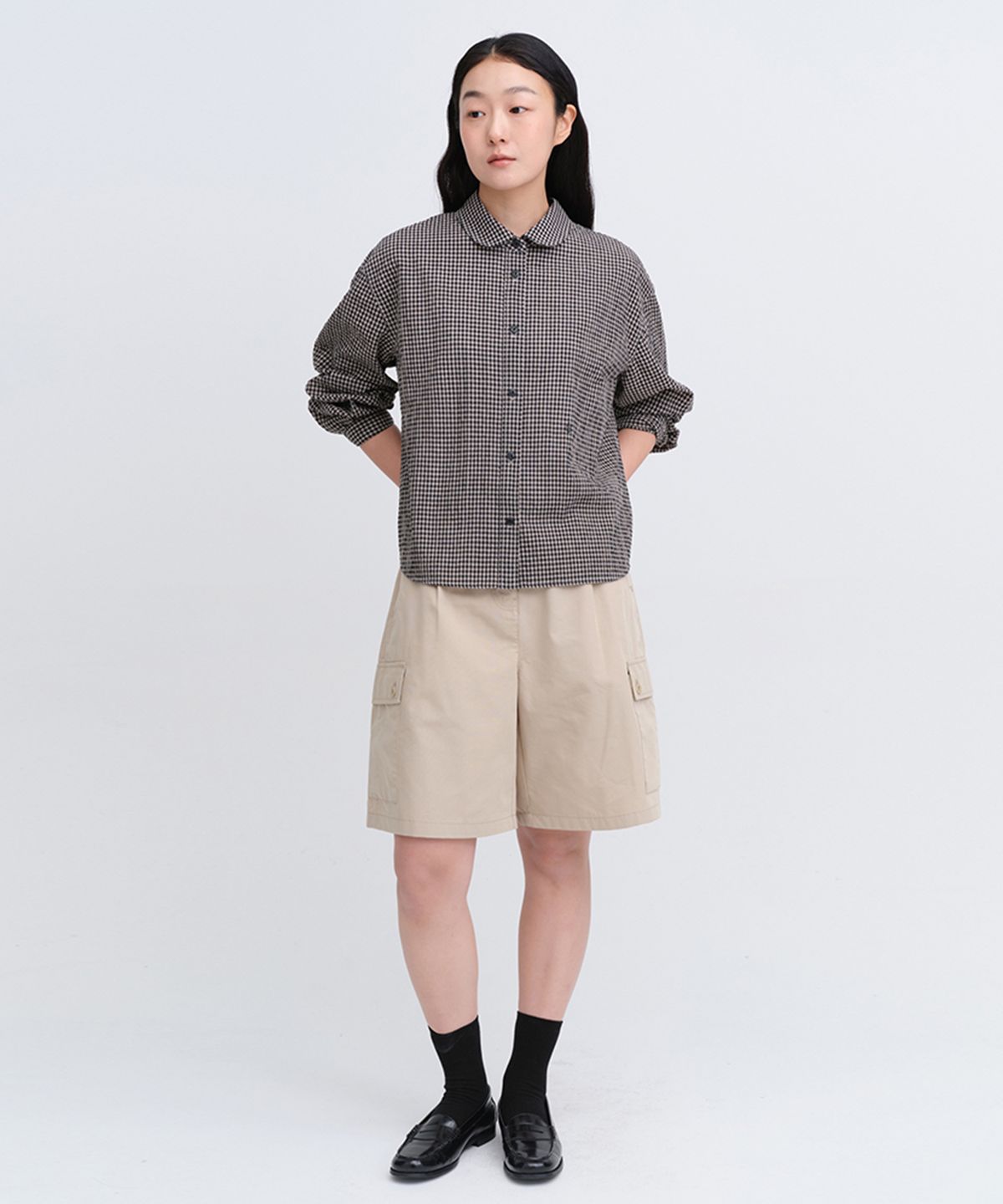 유니폼브릿지(UNIFORM BRIDGE) M43 short pants(womens) beige