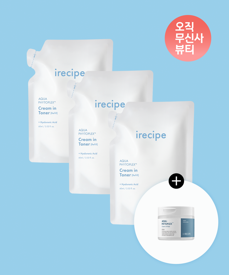 아쿠아 피토플렉스 크림 인 토너 미스트 리필 60ml X 3개