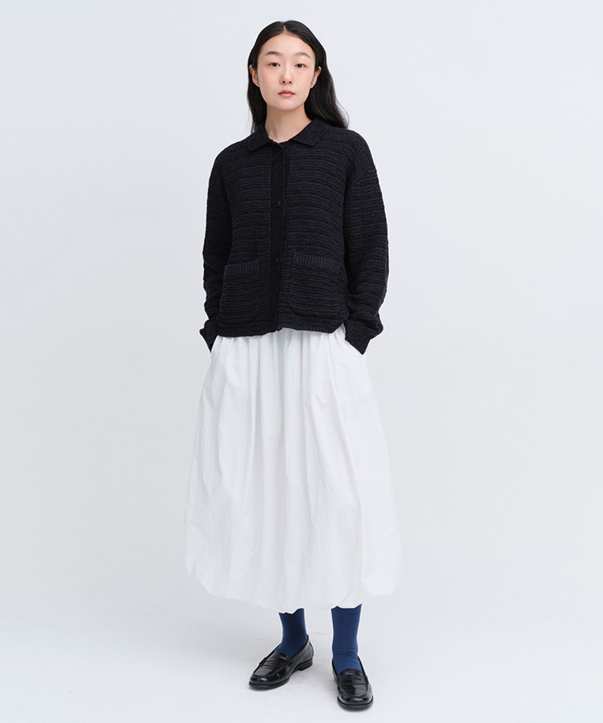 유니폼브릿지(UNIFORM BRIDGE) light balloon skirt(womens) white