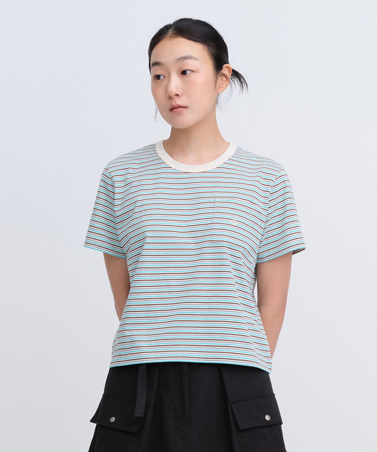 유니폼브릿지(UNIFORM BRIDGE) ubc multi stripe s/s t-shirt(womens) mint