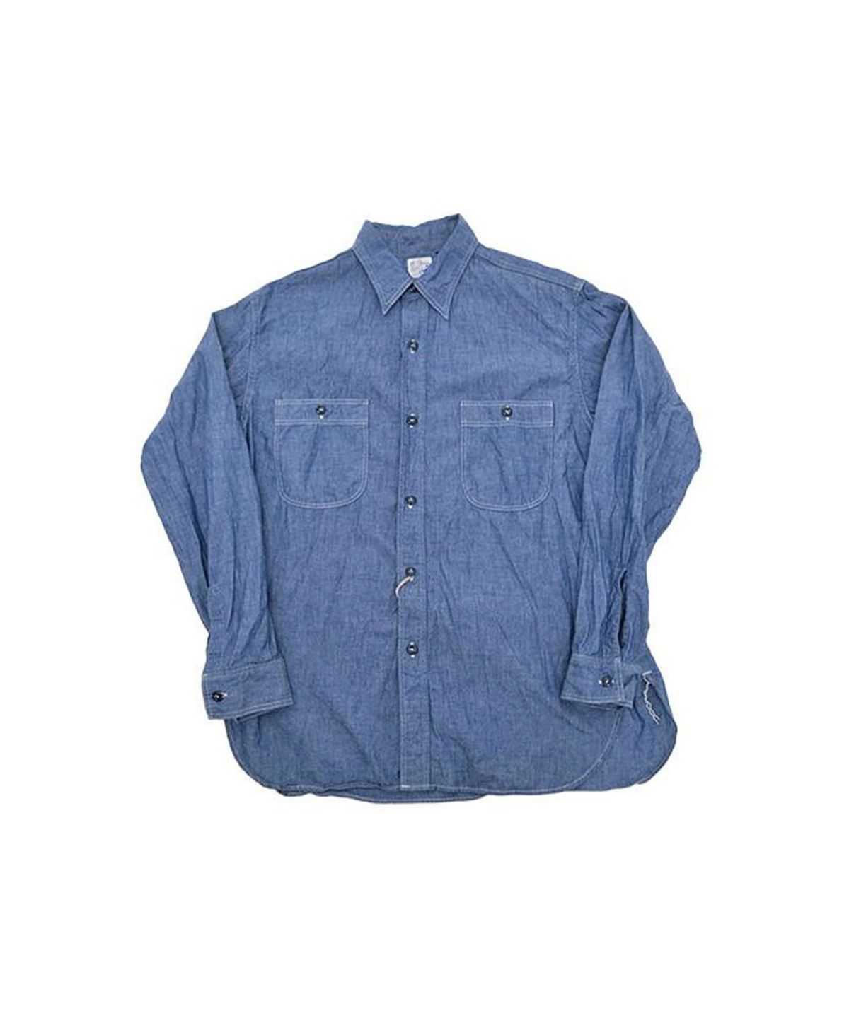 오어슬로우(ORSLOW) RELAX FIT CHAMBRAY WORK SHIRT - BLUE
