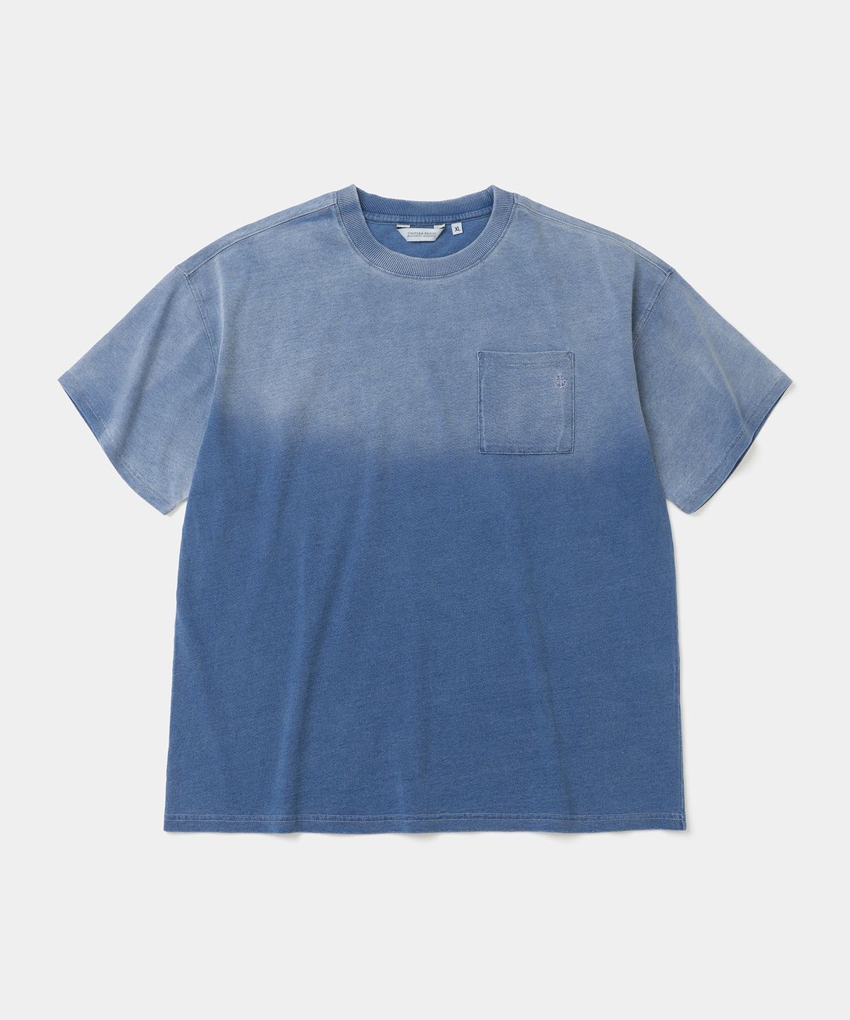 유니폼브릿지(UNIFORM BRIDGE) denim oversized t-shirt indigo blue