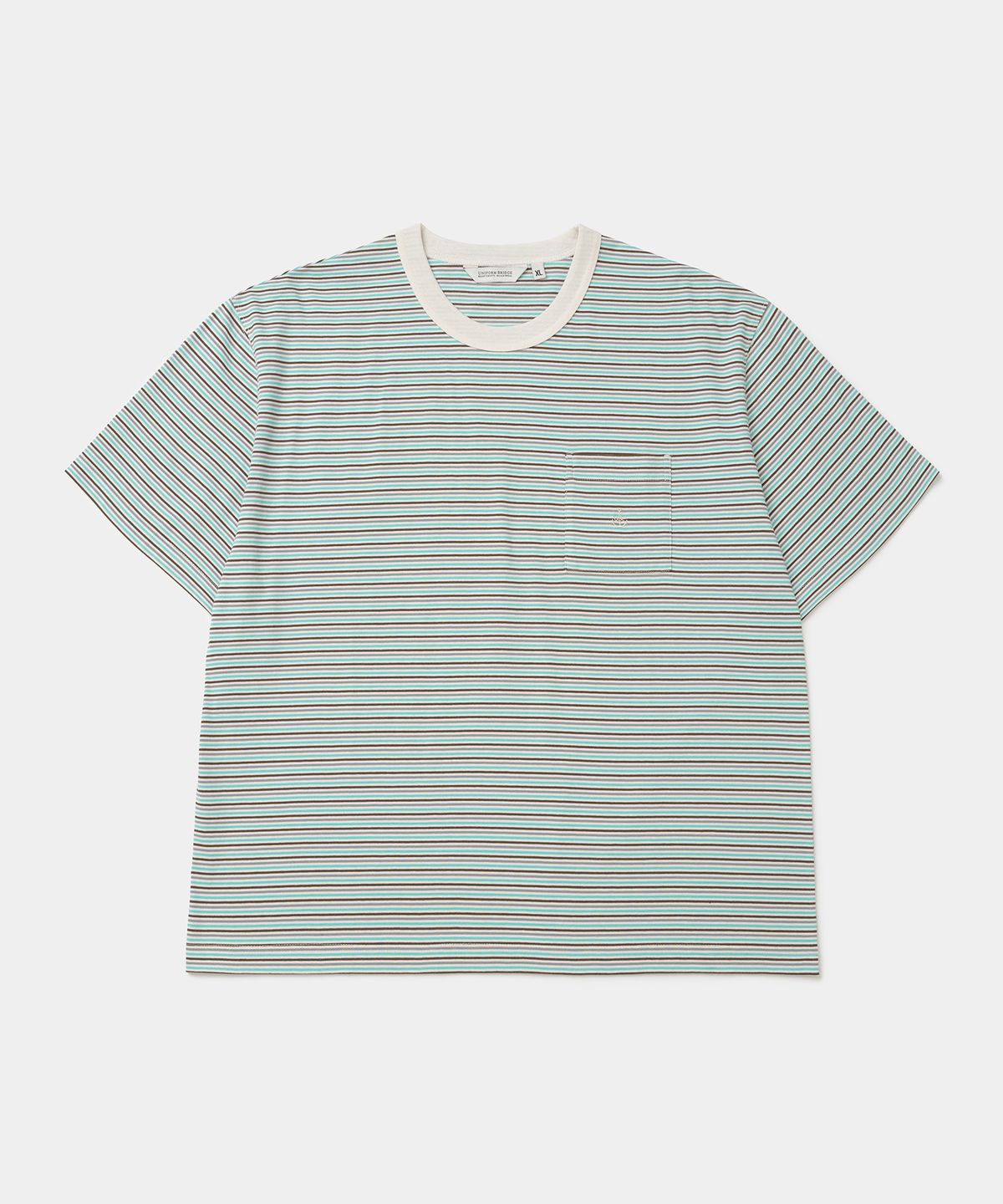 유니폼브릿지(UNIFORM BRIDGE) ubc multi stripe s/s t-shirt mint