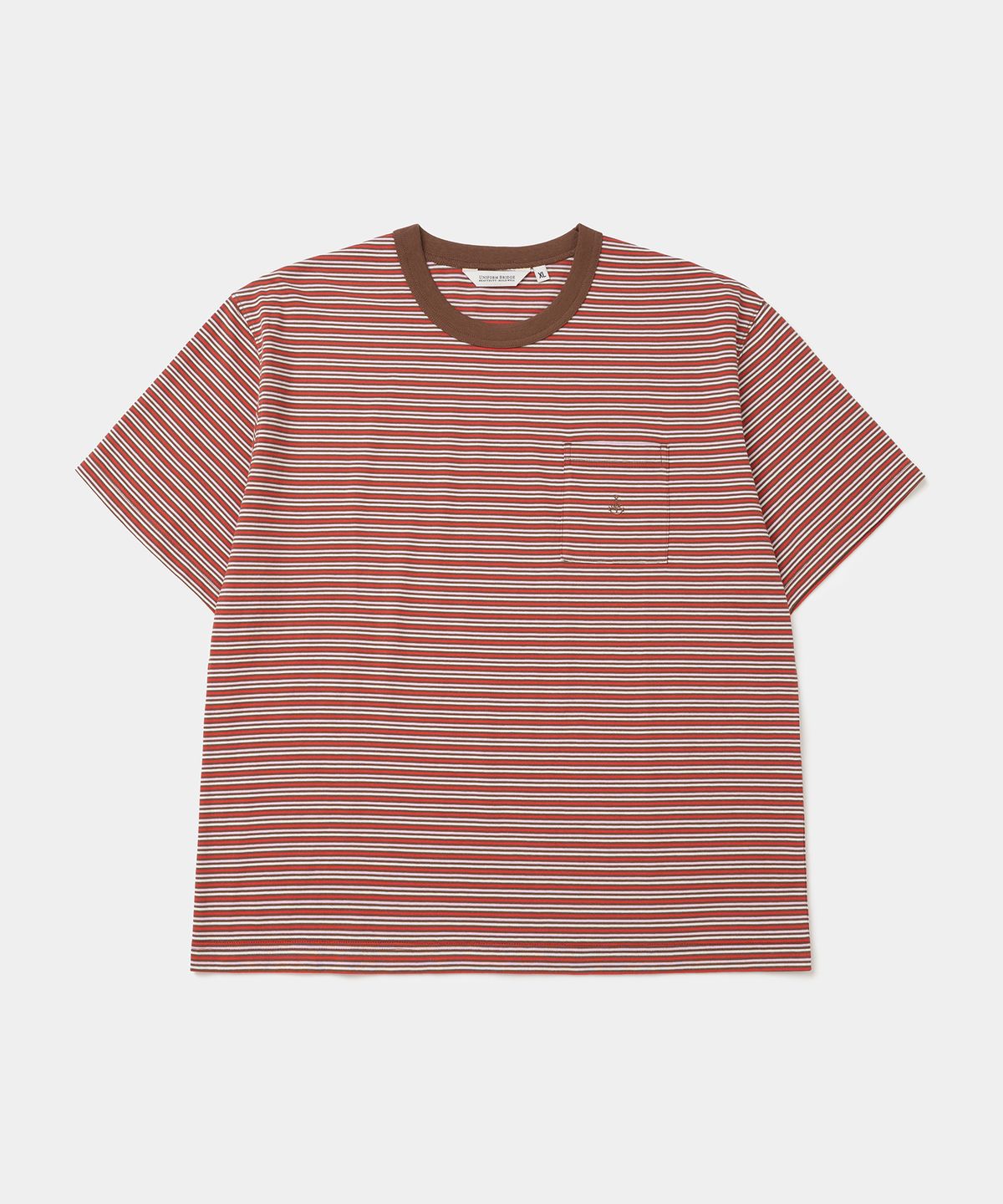 유니폼브릿지(UNIFORM BRIDGE) ubc multi stripe s/s t-shirt red
