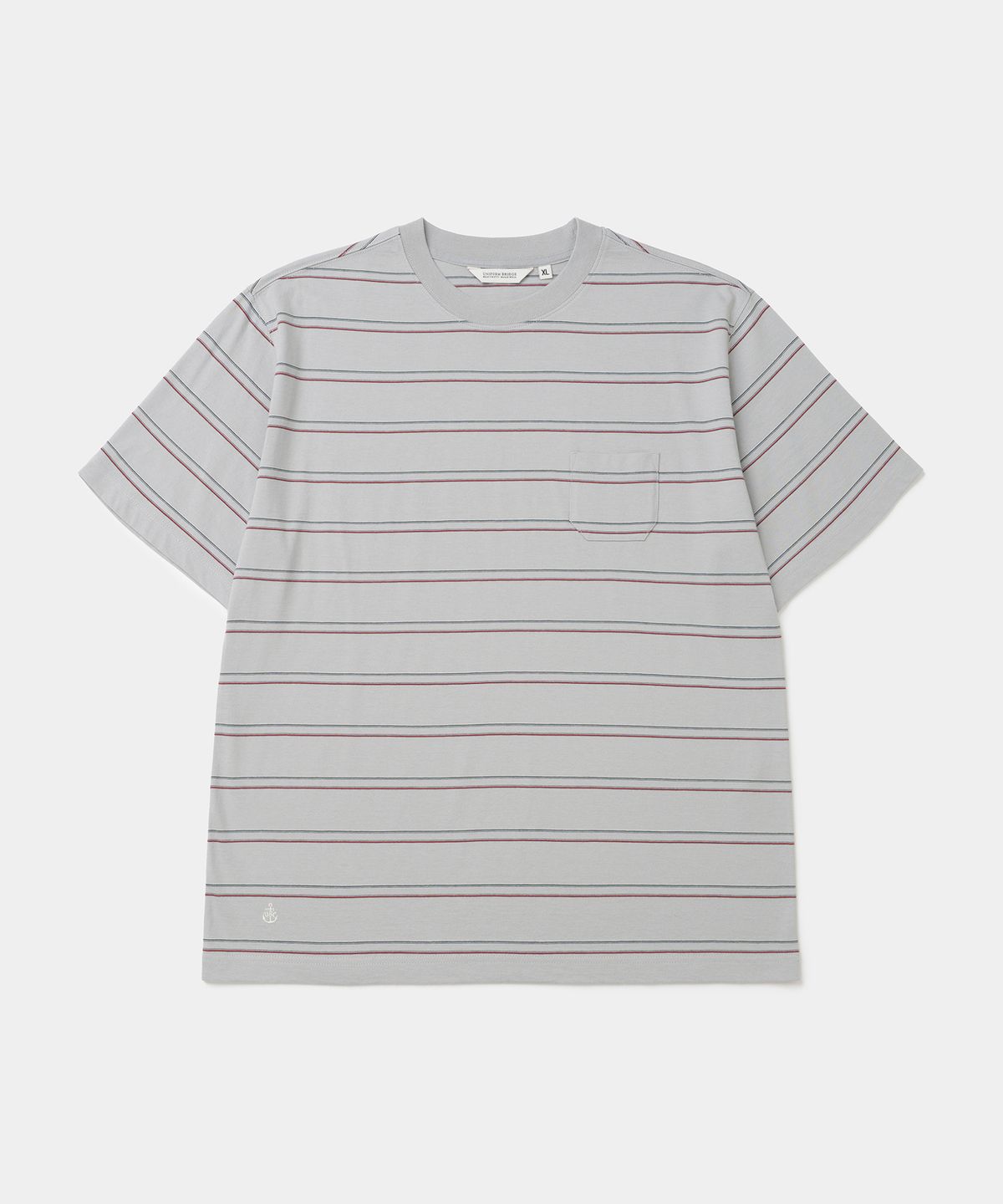 유니폼브릿지(UNIFORM BRIDGE) vintage stripe s/s t-shirt grey