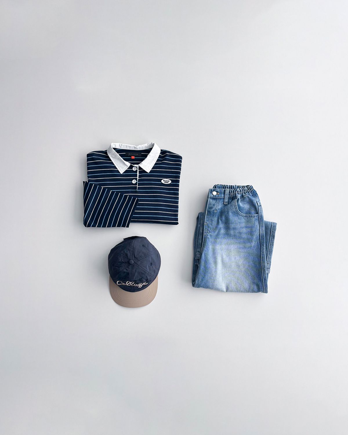 보조개(BOJOGE) 빅히트 카라티+레이지 데님팬츠 SET