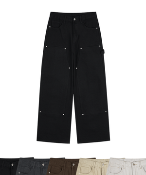 더블니 와이드 코튼 팬츠 - (5컬러)