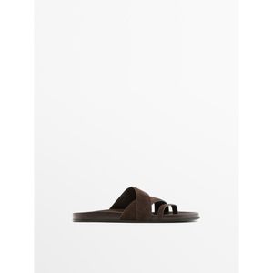 스트랩 레더 샌들