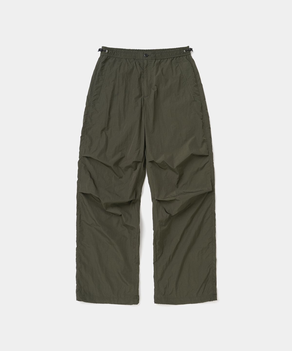 유니폼브릿지(UNIFORM BRIDGE) nylon parachute pocket pants olive