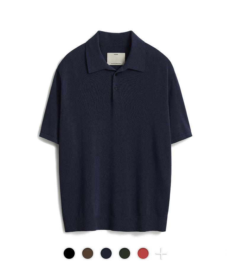 Short Sleeve Classic Polo Knit - 6 Color