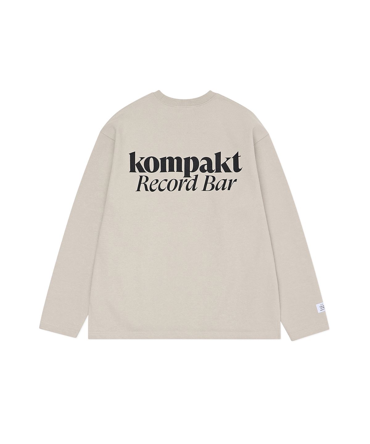 콤팩트 레코드 바(KOMPAKT RECORD BAR) Basic Logo Long Sleeve Sweat - Oatmeal
