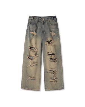 호리즌 디스 워싱 와이드 데님 팬츠_브론즈그레이