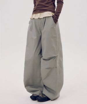 베이직 스냅 버튼 투웨이 부츠컷 와이드 스트링 밴딩 팬츠 _5COLOR