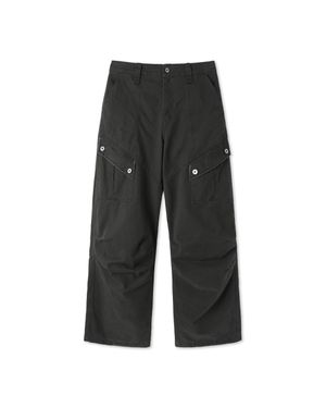 앵글 포켓 와이드 카고 팬츠_블랙