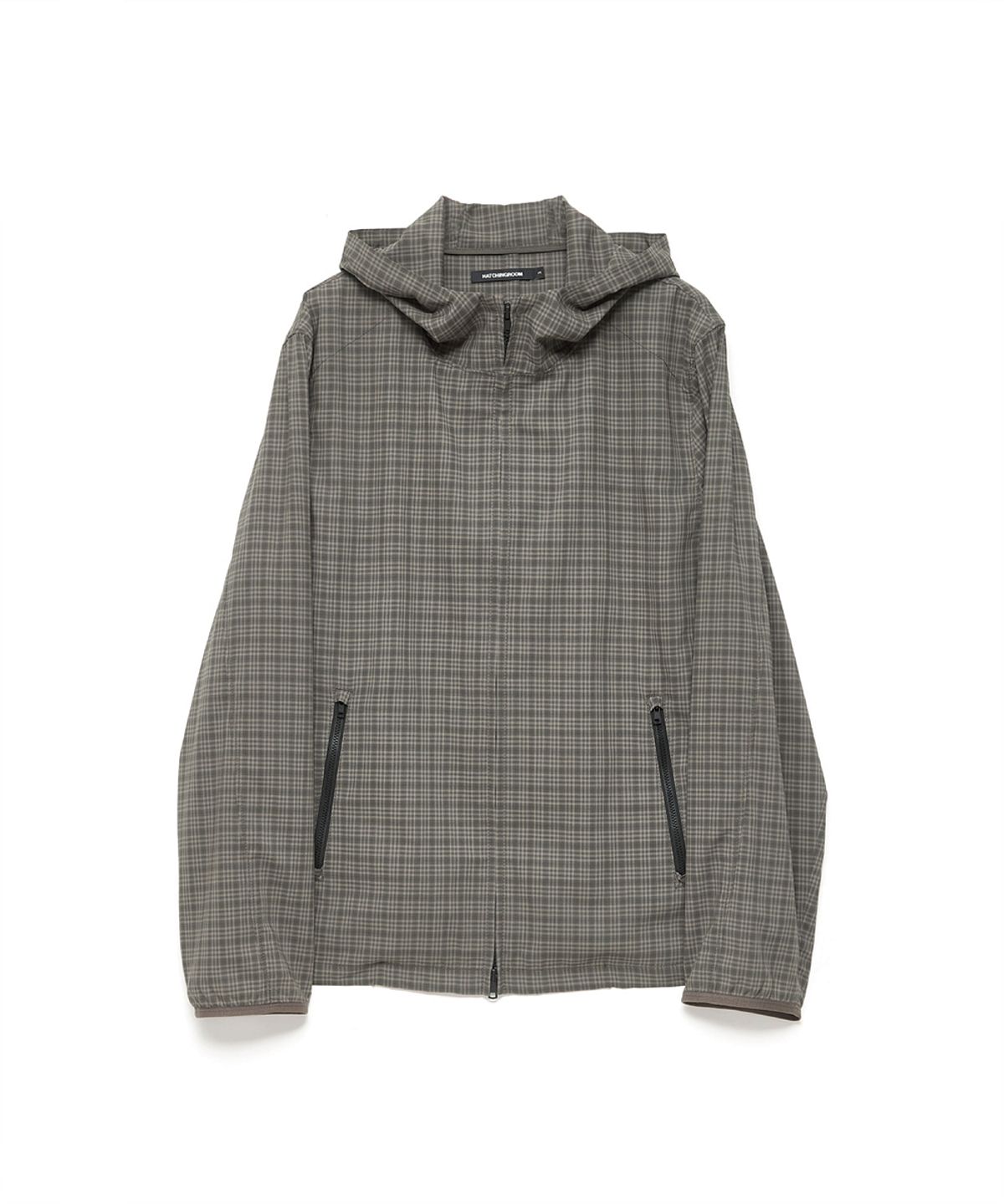 해칭룸(HATCHINGROOM) Vented WIndbreaker Wool Check Olive