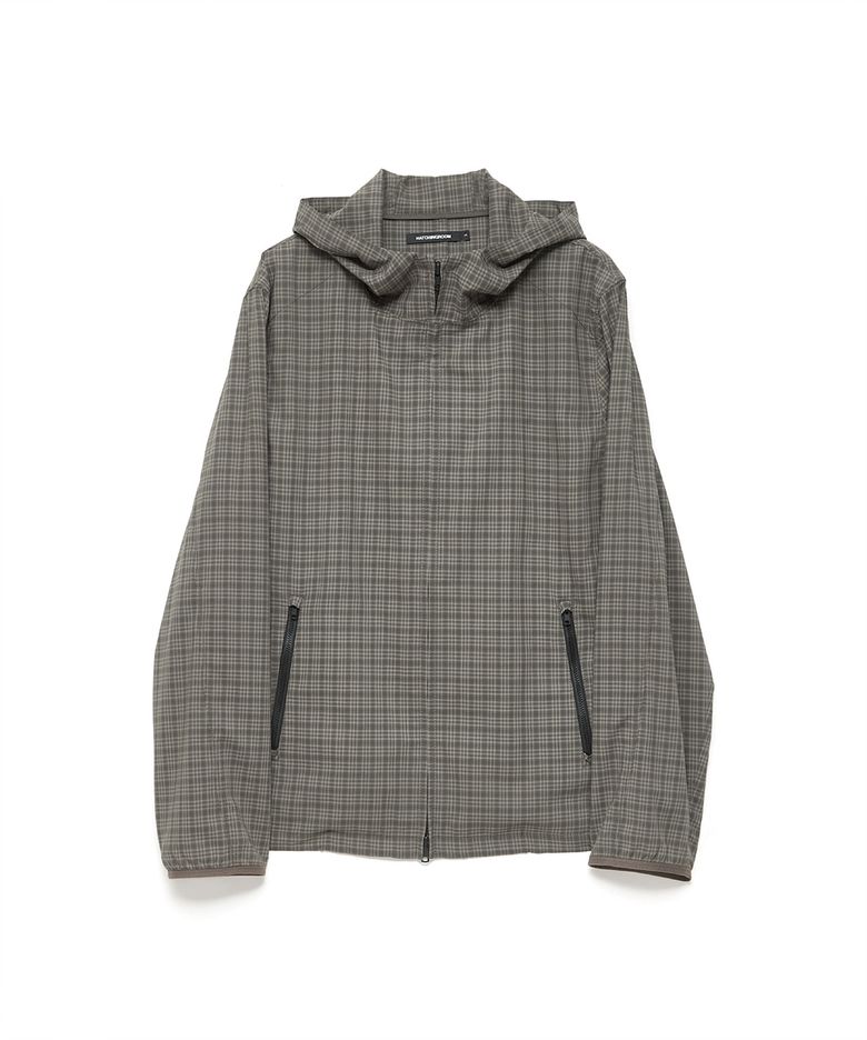 Vented WIndbreaker Wool Check Olive