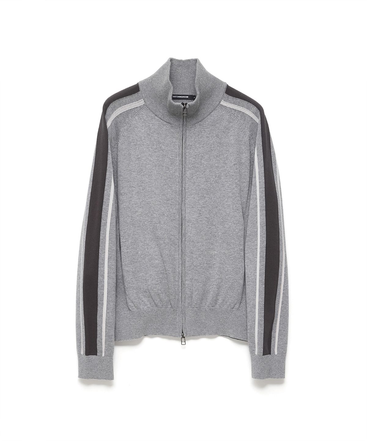 해칭룸(HATCHINGROOM) Track Zip Knit Cardigan Grey