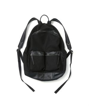 Leather Daypack Big Black