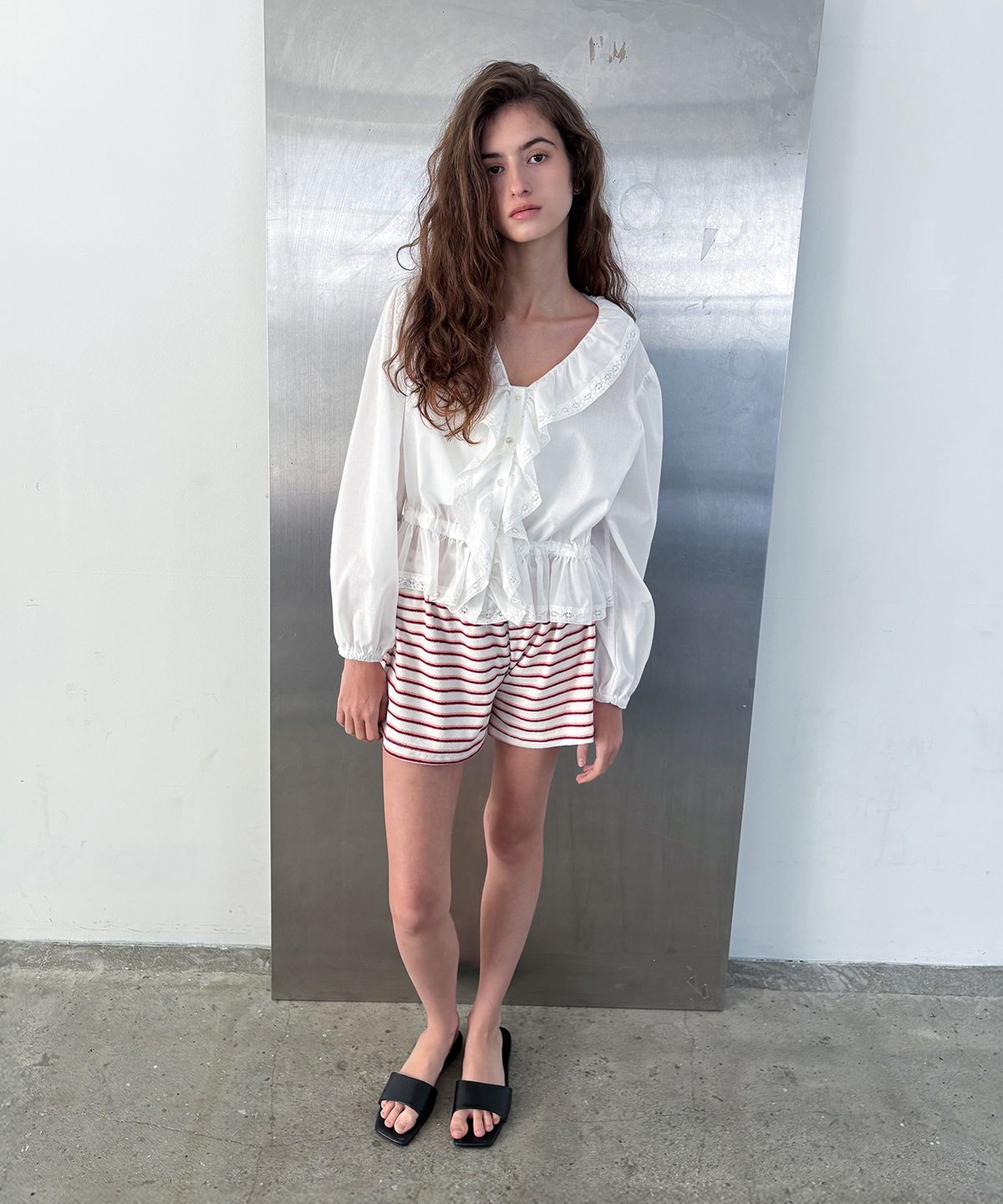 포에트서울(POETSEOUL) Cozy Stripe Shorts_red