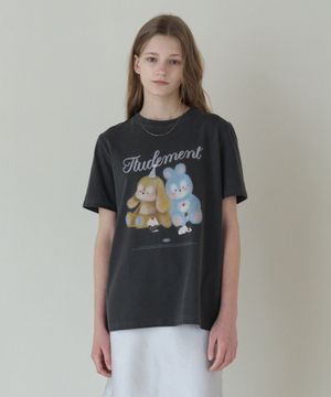 TTUDDI FRIENDS T-SHIRT_CHARCOAL