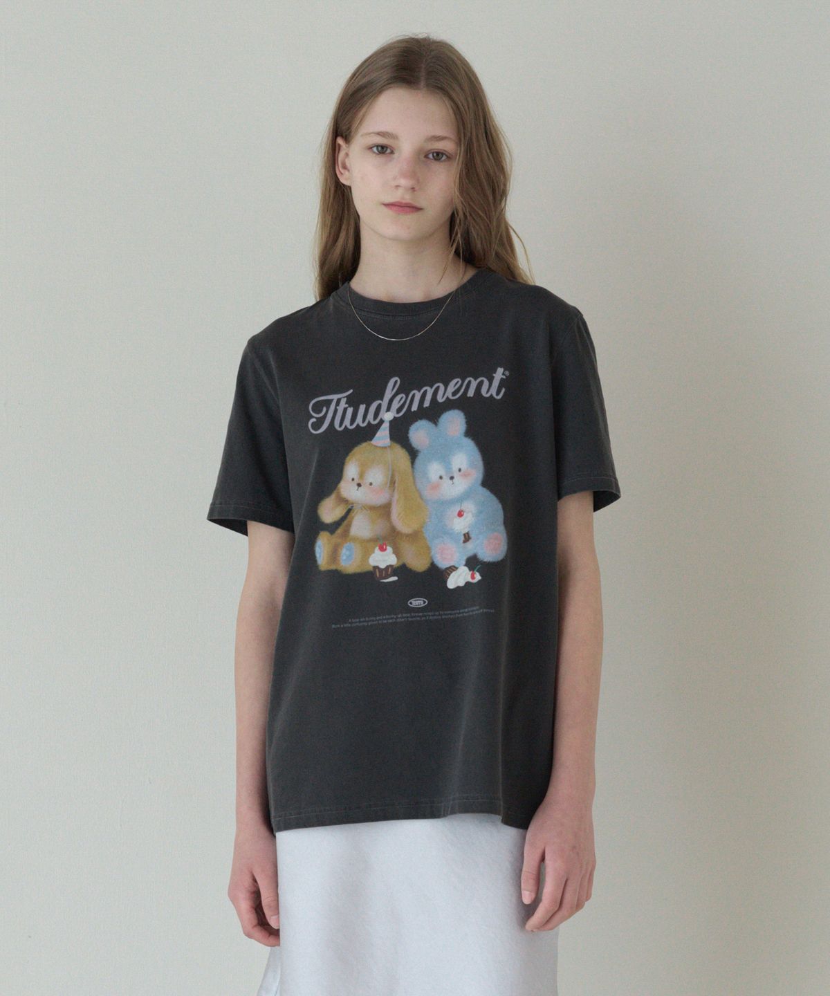 튜드먼트(TTUDEMENT) TTUDDI FRIENDS T-SHIRT_CHARCOAL