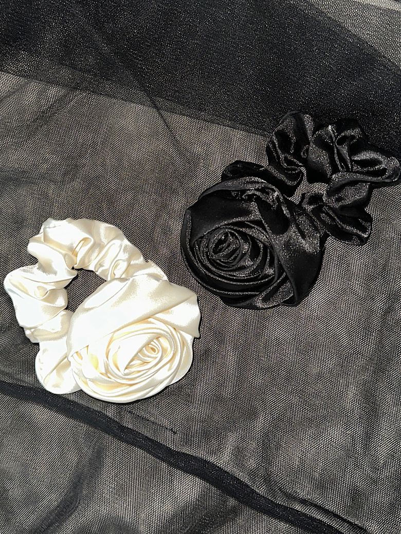 Rose Satin Scrunchie (2C) **Buying