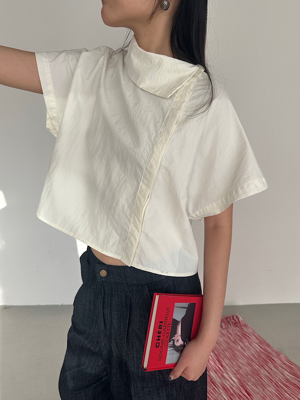 아포엠(APOEM) Arc Nylon Blouse (3C)