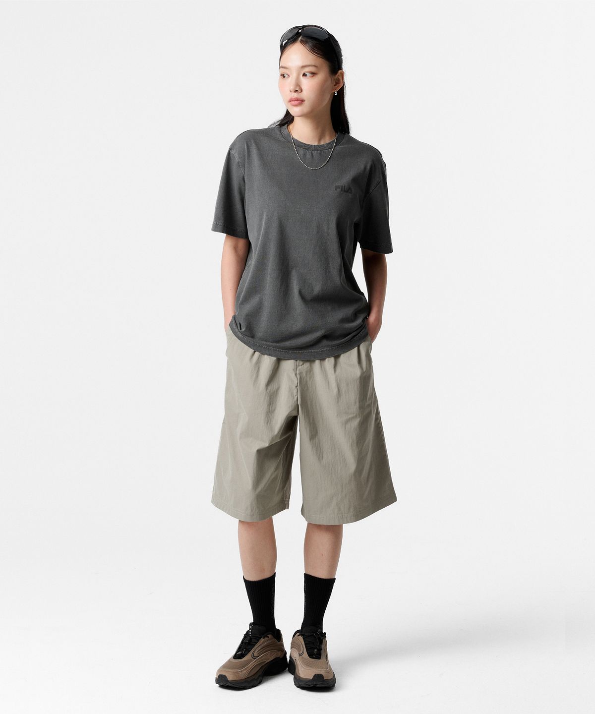 휠라(FILA) 코튼블랜드 버뮤다 팬츠(FS262TR01X002331)