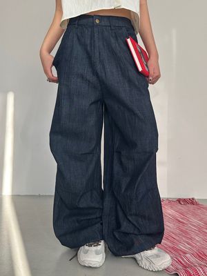Tucked Denim Pants
