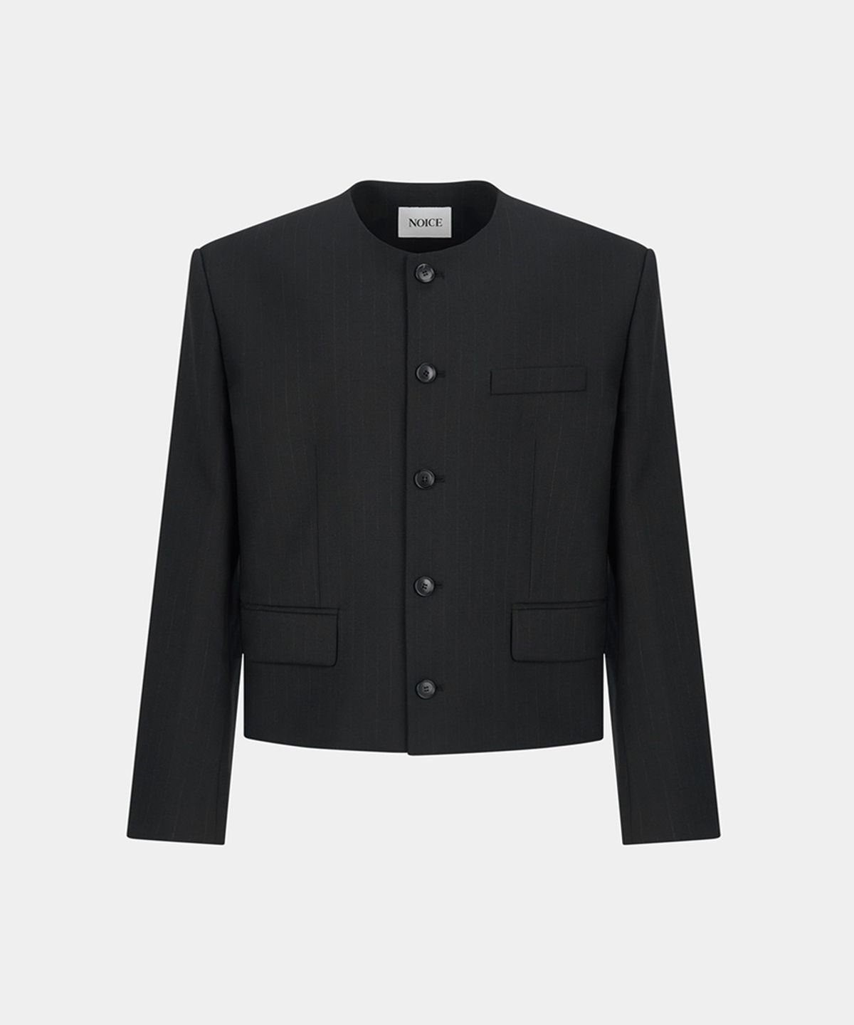 노이스(NOICE) PURE COLLAR VERANO WOOL TAILORED JACKET - STRIPE