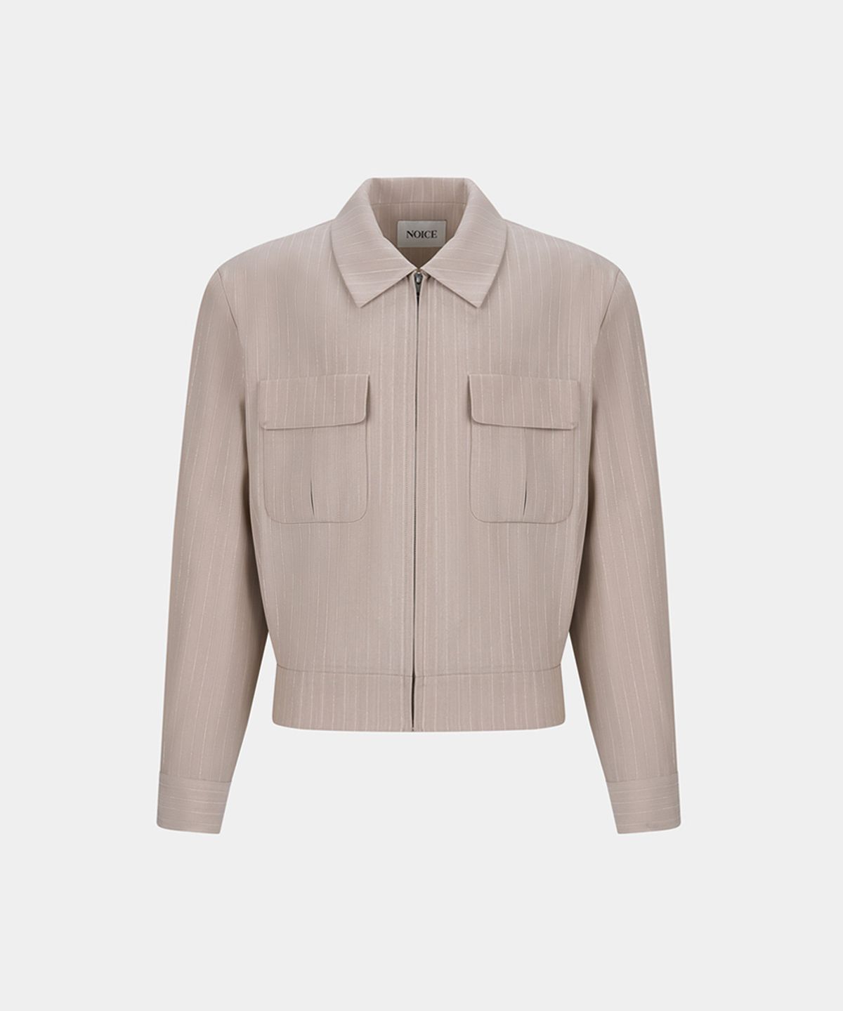 노이스(NOICE) M ITALIAN PINSTRIPED RICKY JACKET - BEIGE