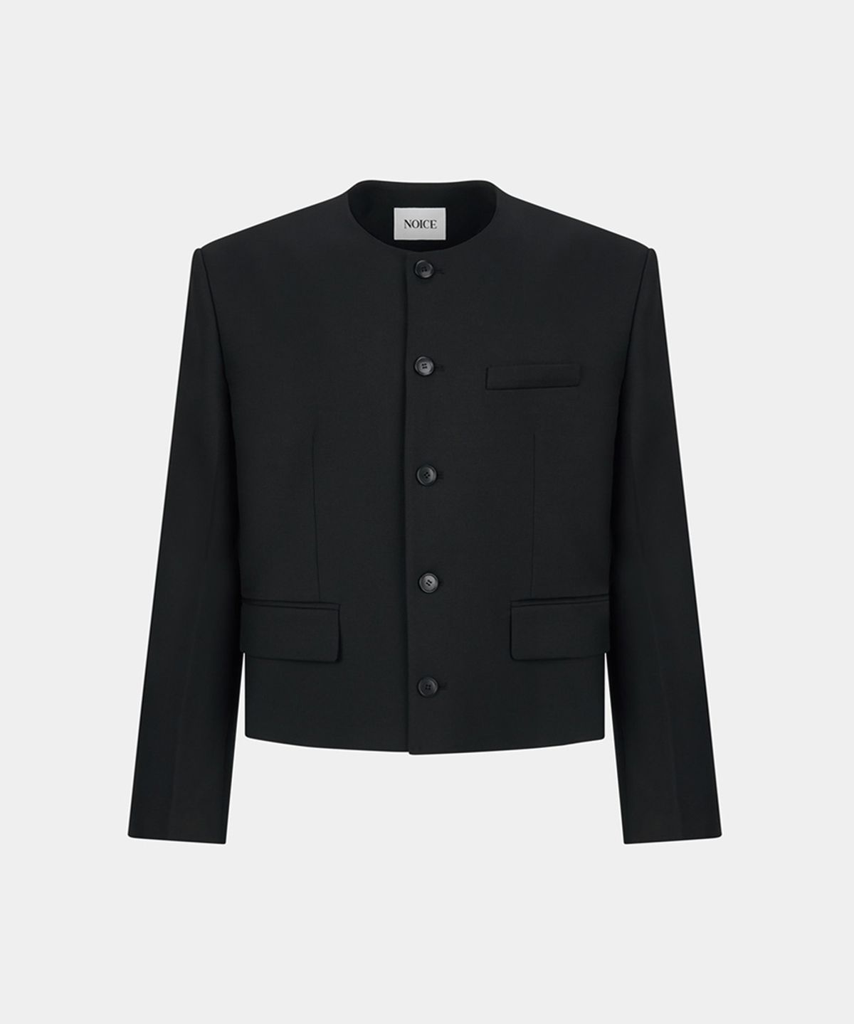노이스(NOICE) M PURE COLLAR TAILORED JACKET - BLACK