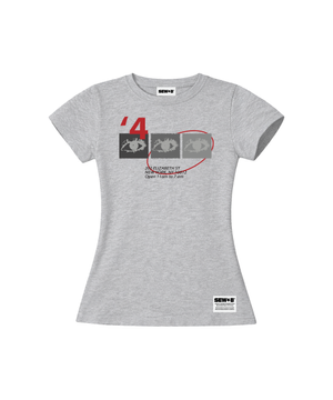 4our eye 세미크롭 반팔티 [그레이 멜란지]