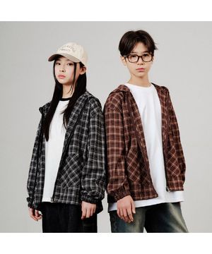 주니어 힙 체크 후드집업