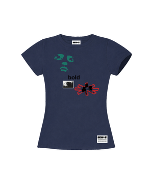 bold 세미크롭 반팔티 [네이비]