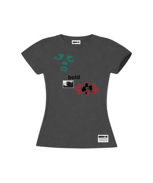 bold 세미크롭 반팔티 [차콜]