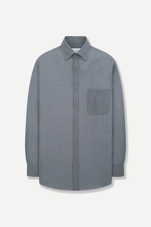 린넨라이크 솔리드 일반핏 셔츠 그레이 YJFMUR524GY