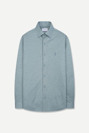 소프트 저지 스판 슬림핏 드레스 셔츠 블루 YJFSUS559BL