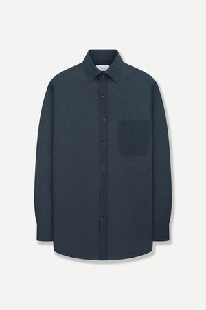 린넨 라이크 솔리드 일반핏 셔츠 네이비YJFMUR524NY